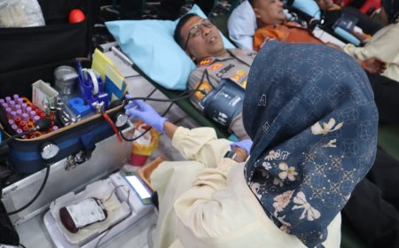 Jelang Hari Bhayangkara ke-80, Polresta Sidoarjo Gelar Donor Darah